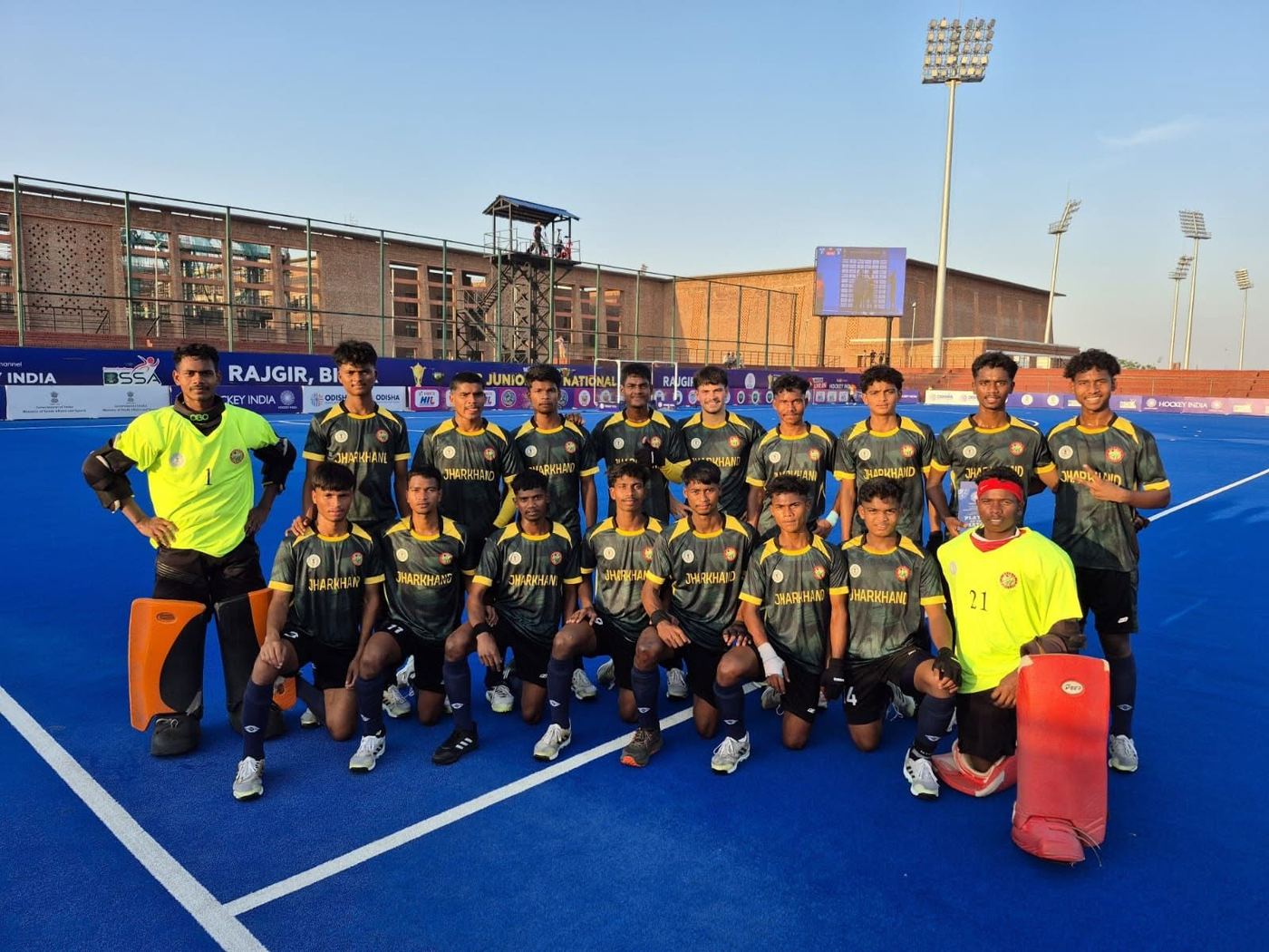 Hockey squad in Jaypee kit