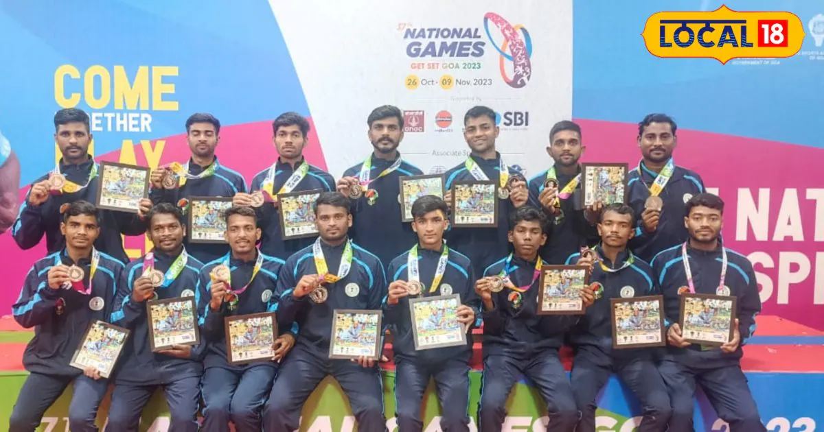 Athletes on the podium at the National Games